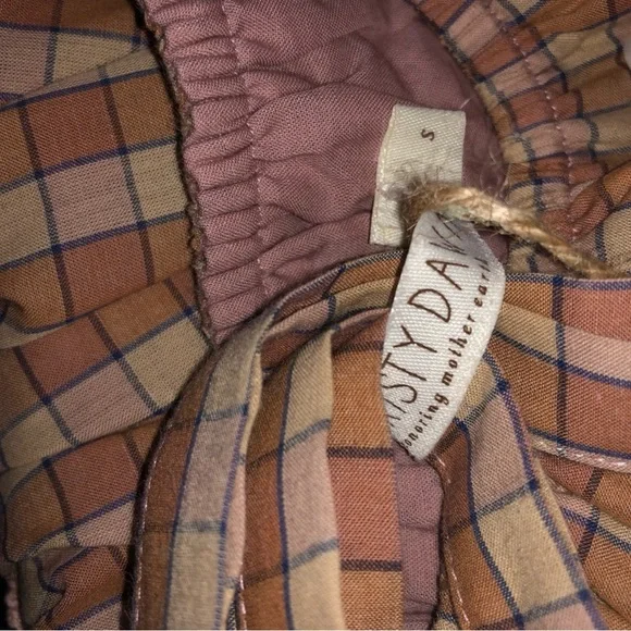 NEW NWT Christy Dawn The Maggie Dress Chestnut Plaid - Picture 5 of 9